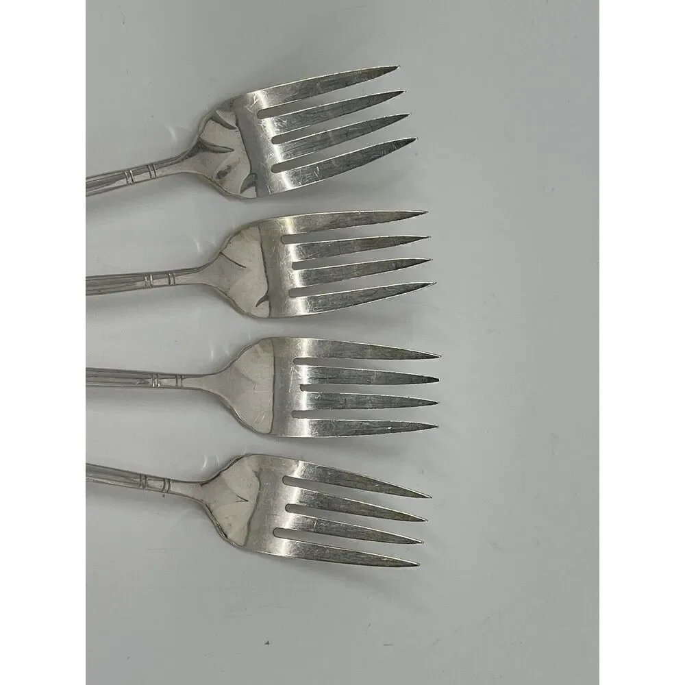 Oneida Community Lady Hamilton 1932 Salad Forks 6 1/4” Silver-plated Set Of 4